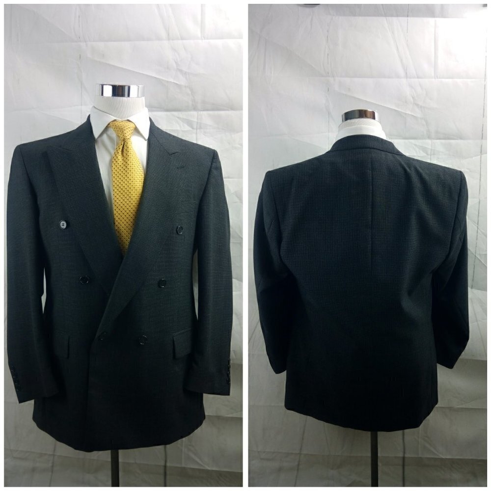 Roberto Vasalli Double Breasted Gray Suit Blazer - Picture 6 of 13
